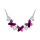 Women Pendant Necklace With Butterfly And  Flower